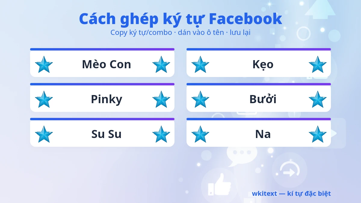 Cách dùng kí tự đặc biệt Facebook