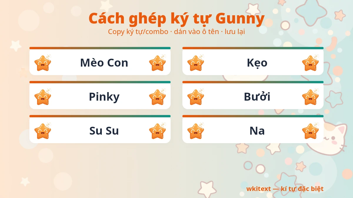Cách dùng kí tự đặc biệt Gunny