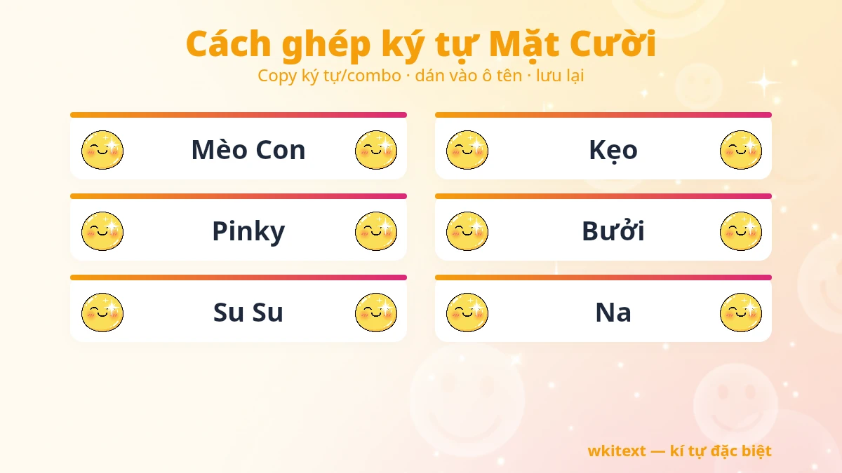 Cách dùng kí tự đặc biệt Mặt Cười