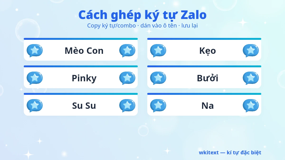 Cách dùng kí tự đặc biệt Zalo