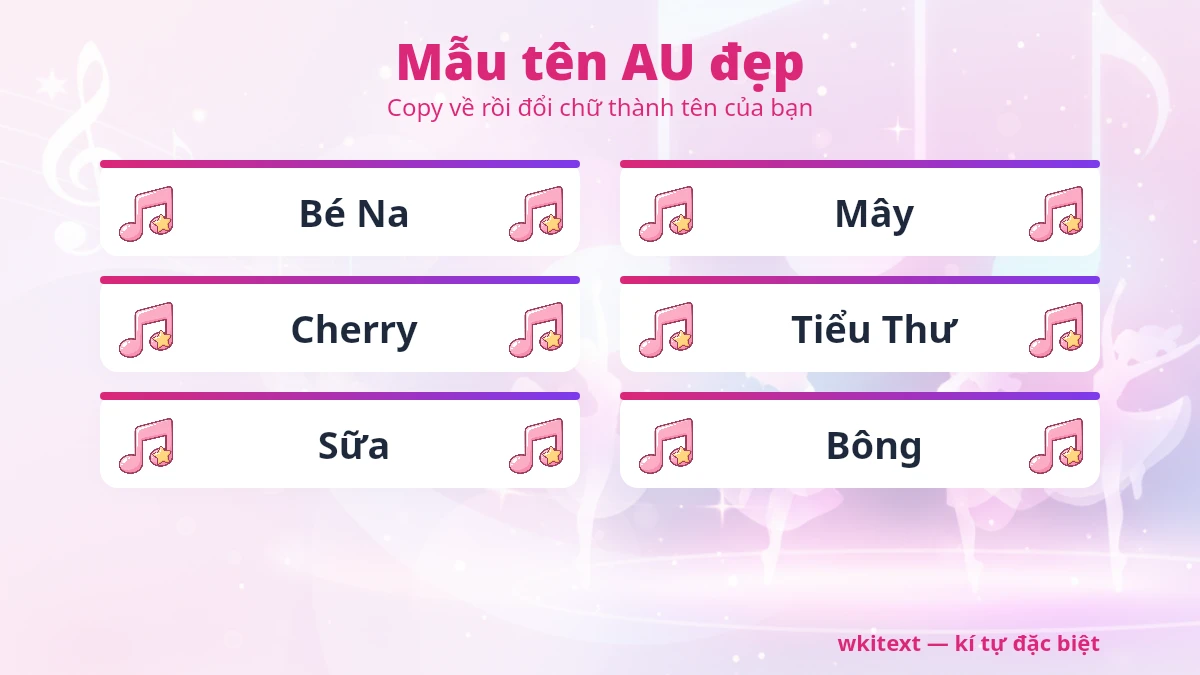 Mẫu tên AU đẹp