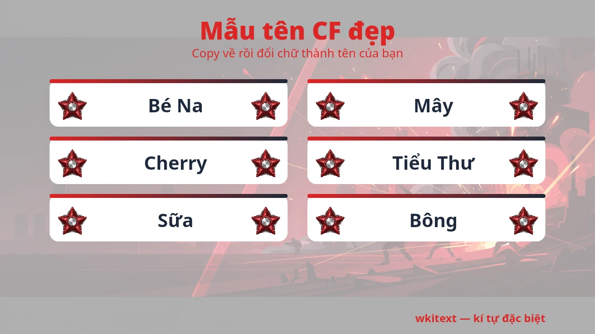 Mẫu tên CF đẹp