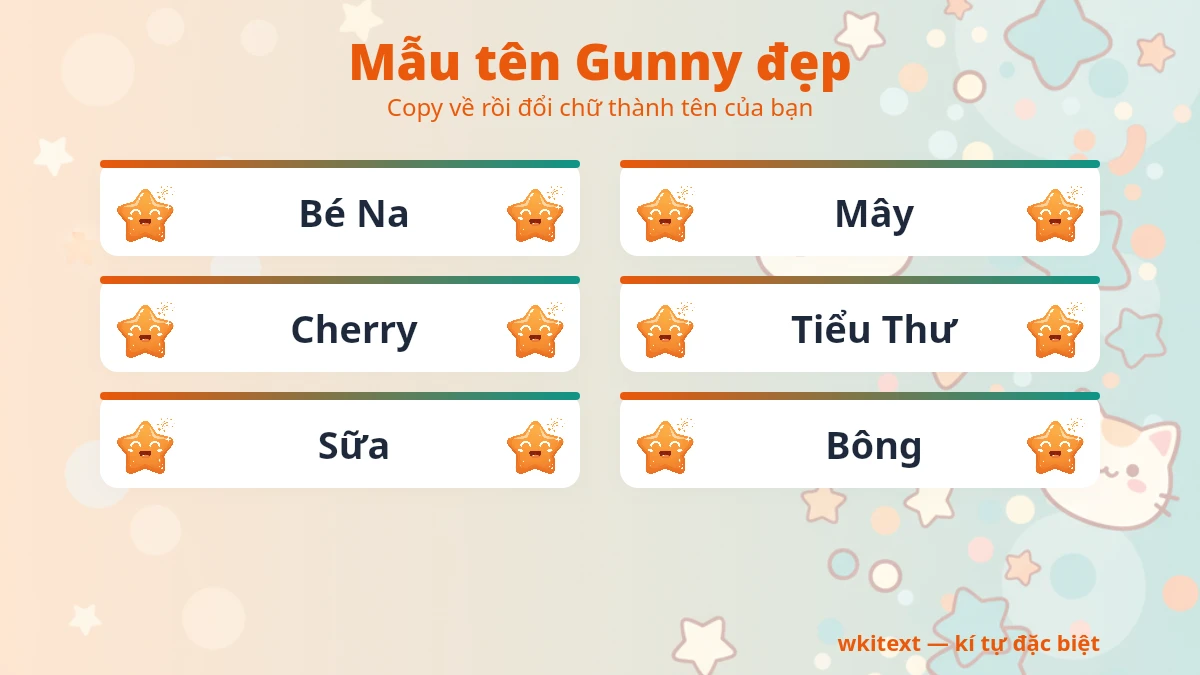 Mẫu tên Gunny đẹp
