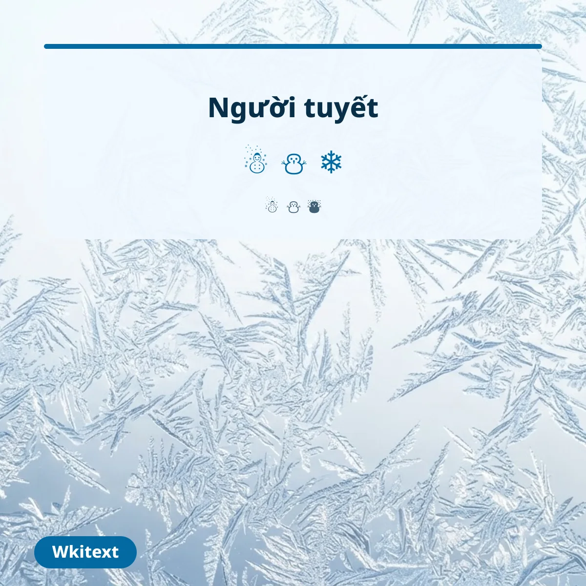 Người tuyết ☃ ⛄ kí tự chữ