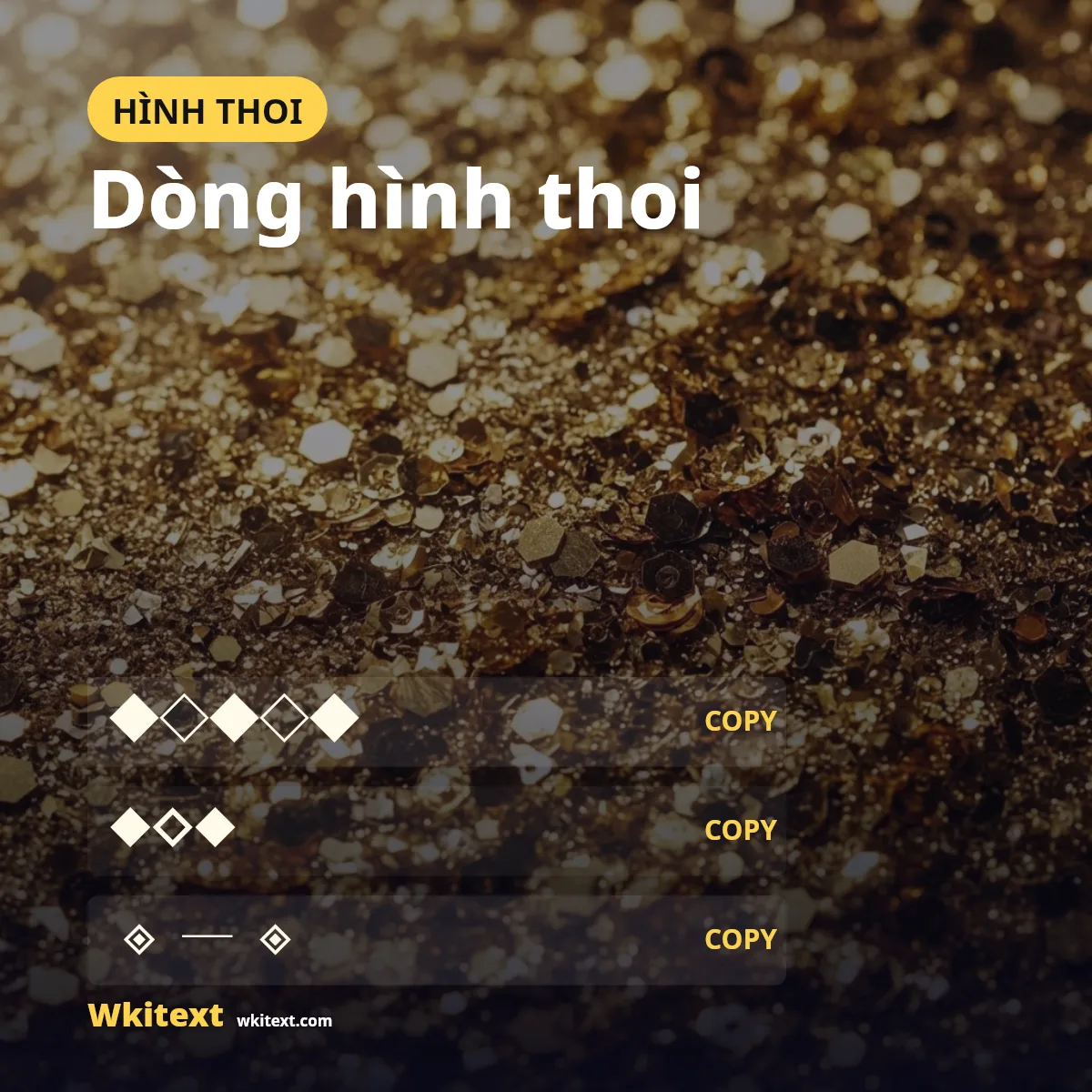 Dòng hình thoi làm dấu ngăn: ◆◇◆◇◆