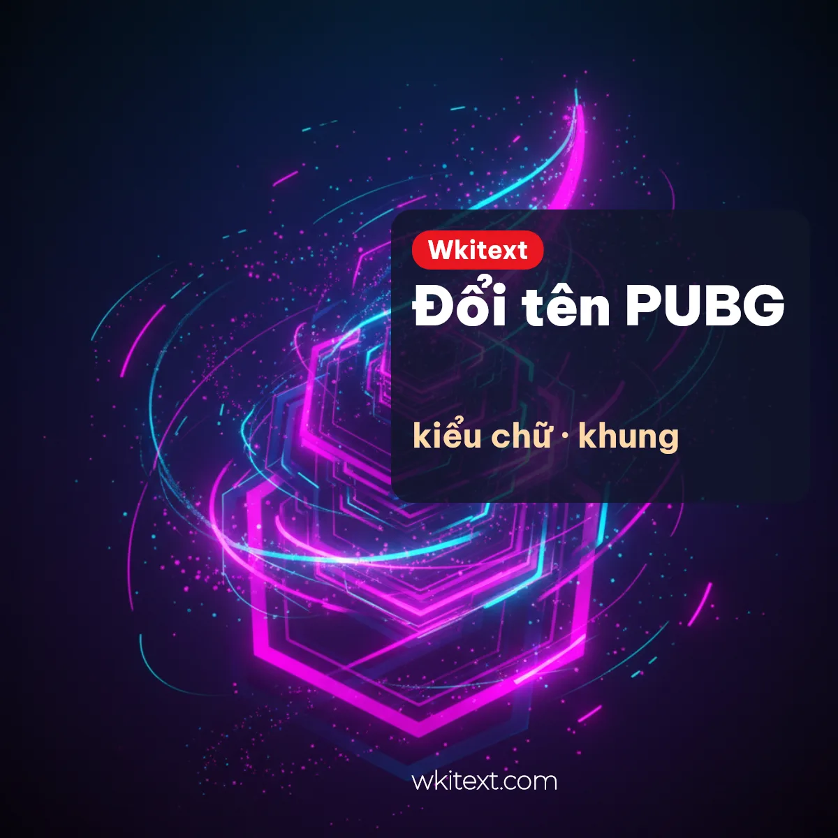 Khung tên PUBG và biểu tượng để ghép tên
