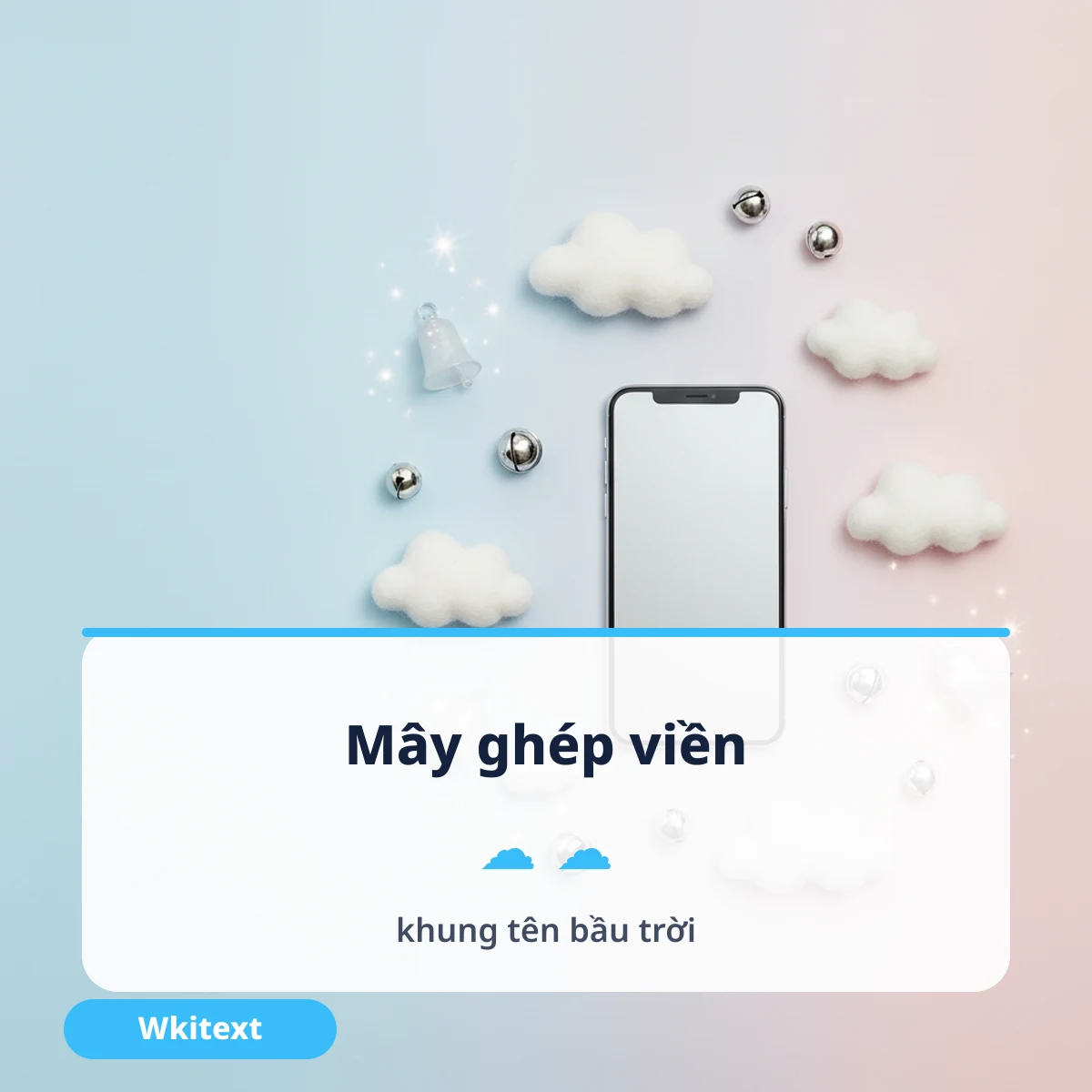 Kí tự đám mây ghép viền và tên mẫu