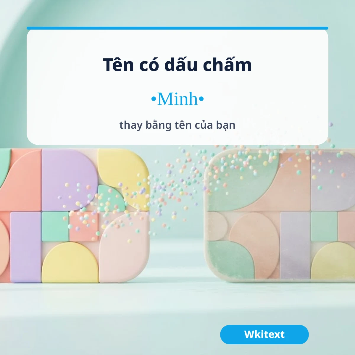 Mẫu dấu chấm đặc biệt có nút COPY
