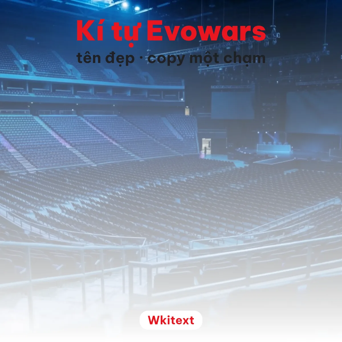 Tên Evowars.io có kí tự đặc biệt để chép và dán