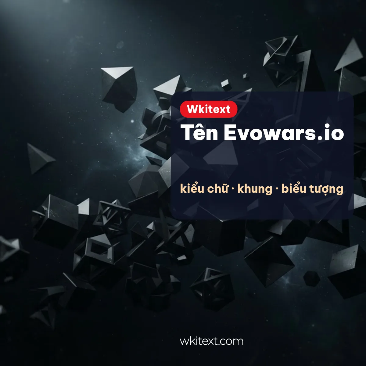 Khung tên Evowars.io và biểu tượng để ghép tên