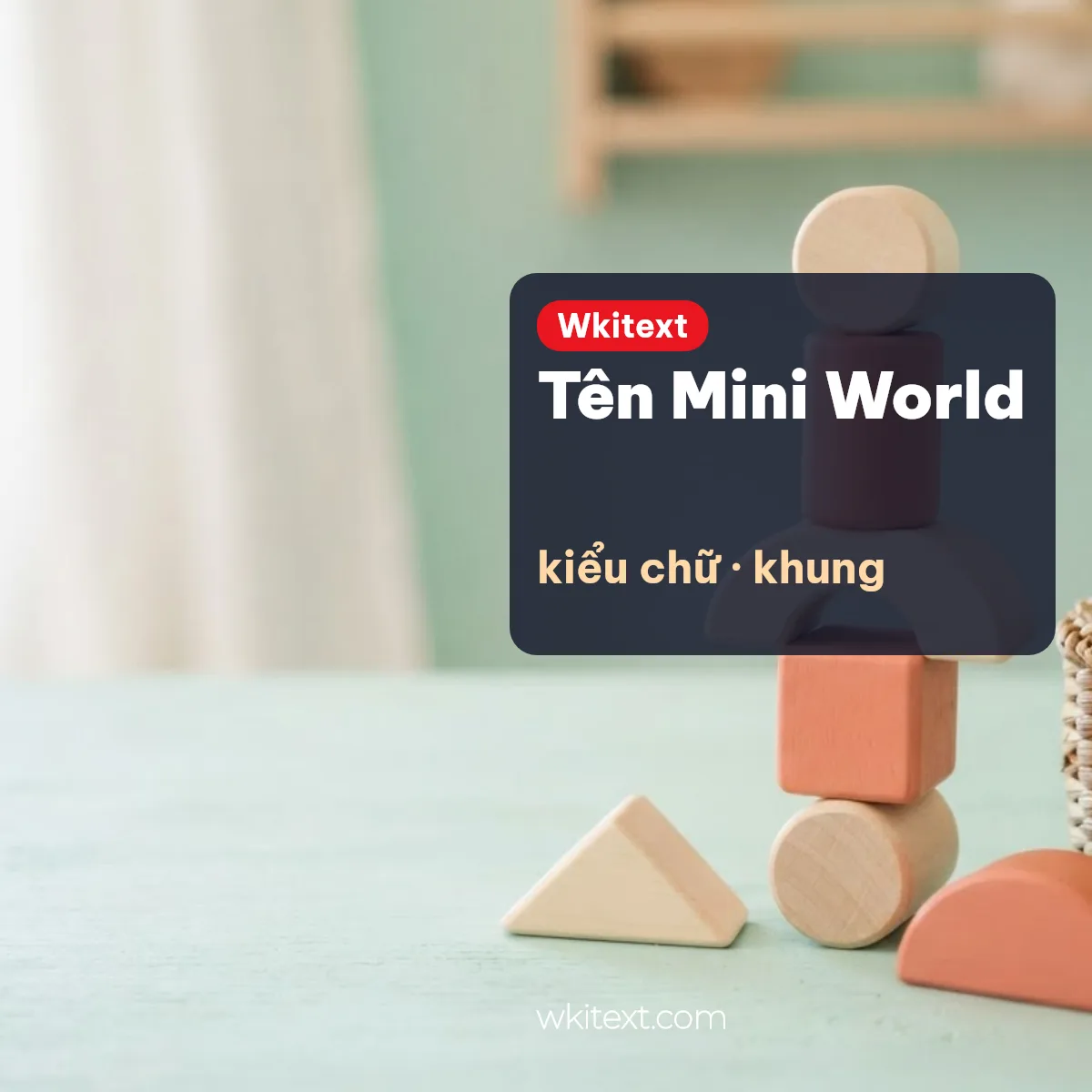 Khung tên Mini World và biểu tượng để ghép tên