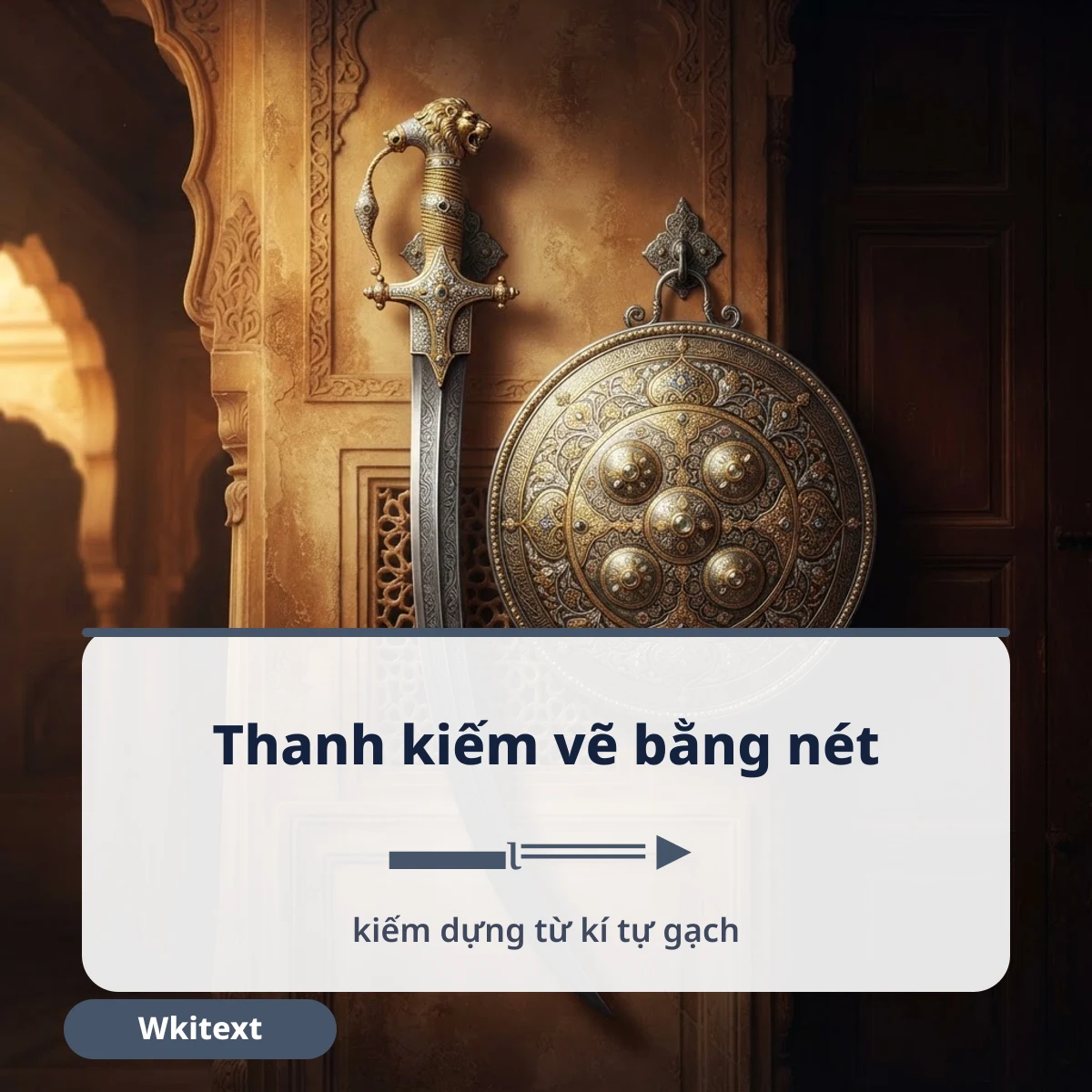 Kí tự kiếm ghép viền và tên mẫu
