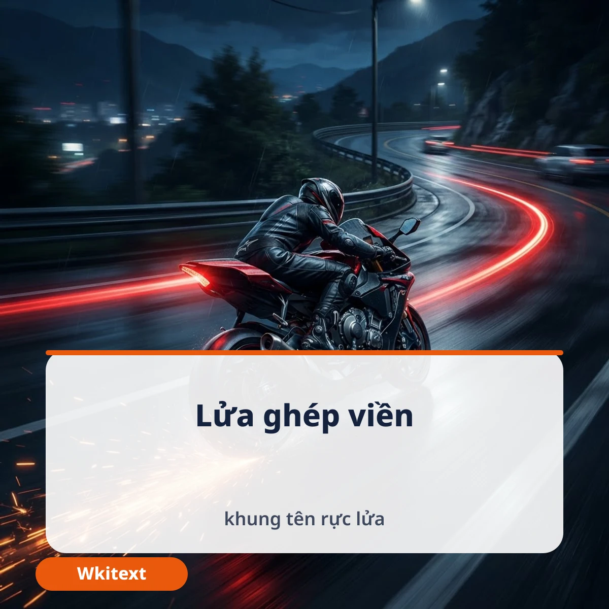 Kí tự lửa ghép viền và tên mẫu
