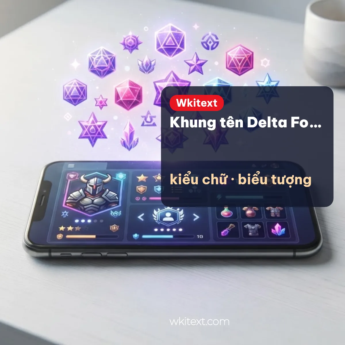 Khung tên Delta Force và biểu tượng để ghép tên