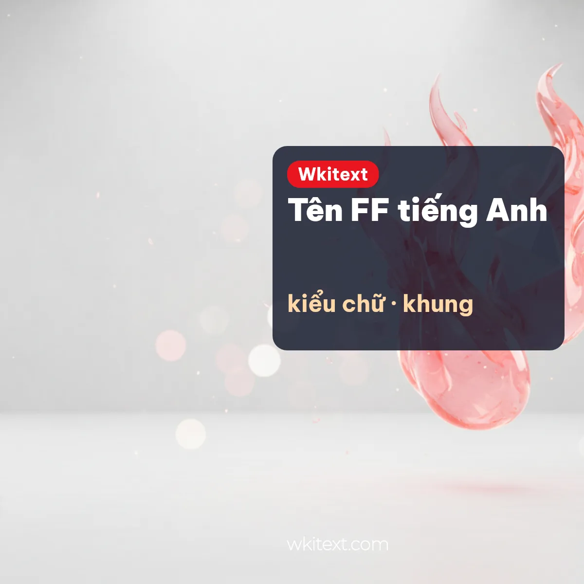 Khung tên FF tiếng Anh và biểu tượng để ghép tên