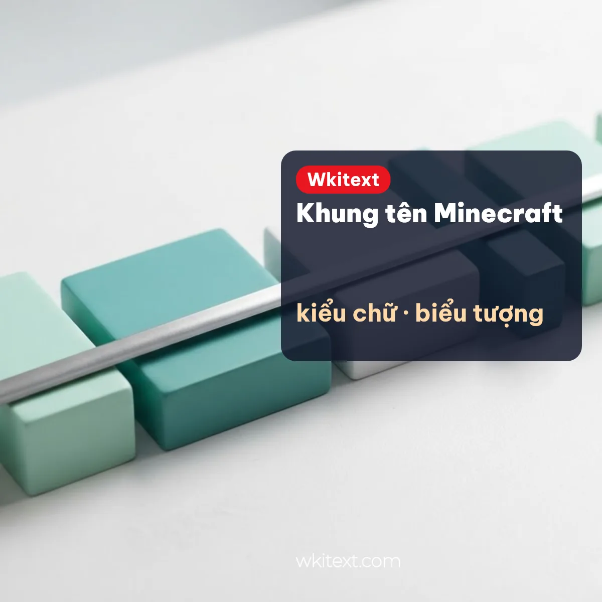Khung tên Minecraft và biểu tượng để ghép tên