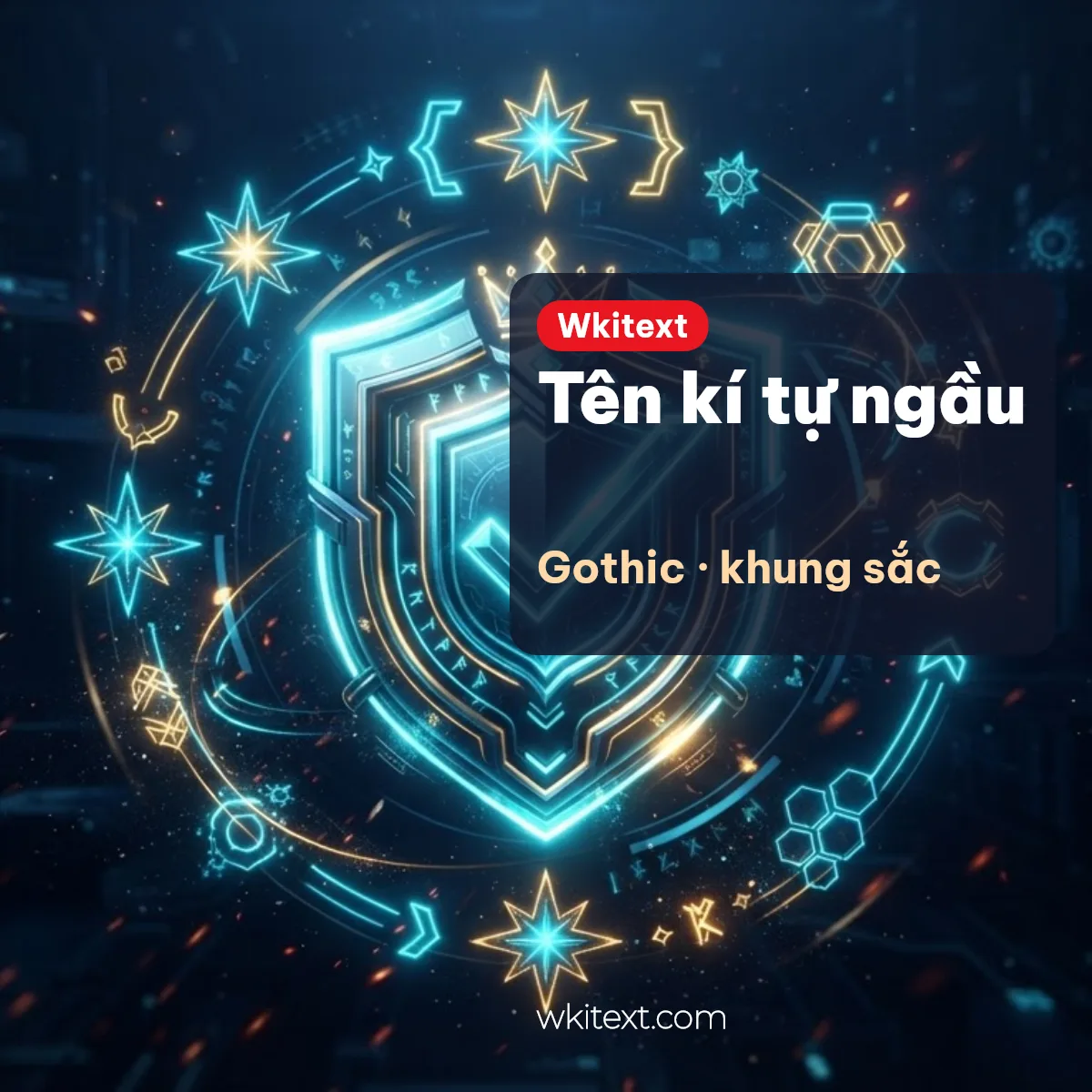 Khung tên ngầu và biểu tượng để ghép tên